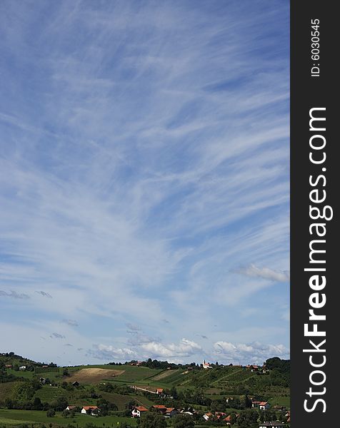 Landscape, sky, hills, clouds and. Landscape, sky, hills, clouds and...