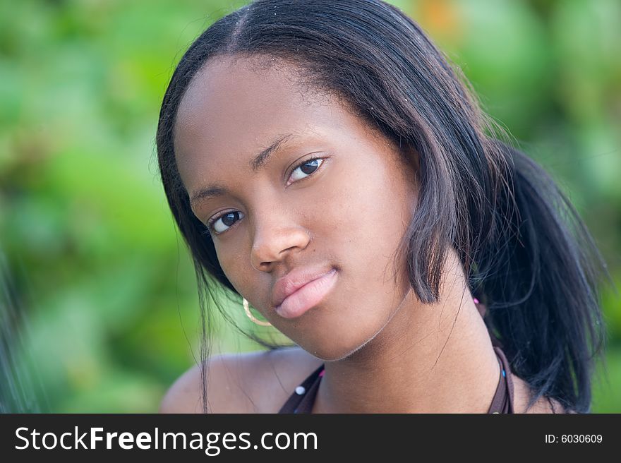 Beautiful Young African Woman Outdoors. Beautiful Young African Woman Outdoors