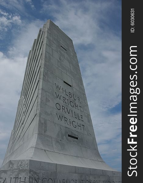 The Wright brothers memorial at Kitty Hawk