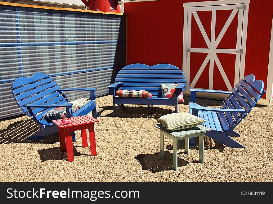 Colorful and fun sitting area. Colorful and fun sitting area