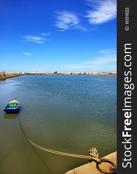 Boat in river Arade, Algarve. Boat in river Arade, Algarve.