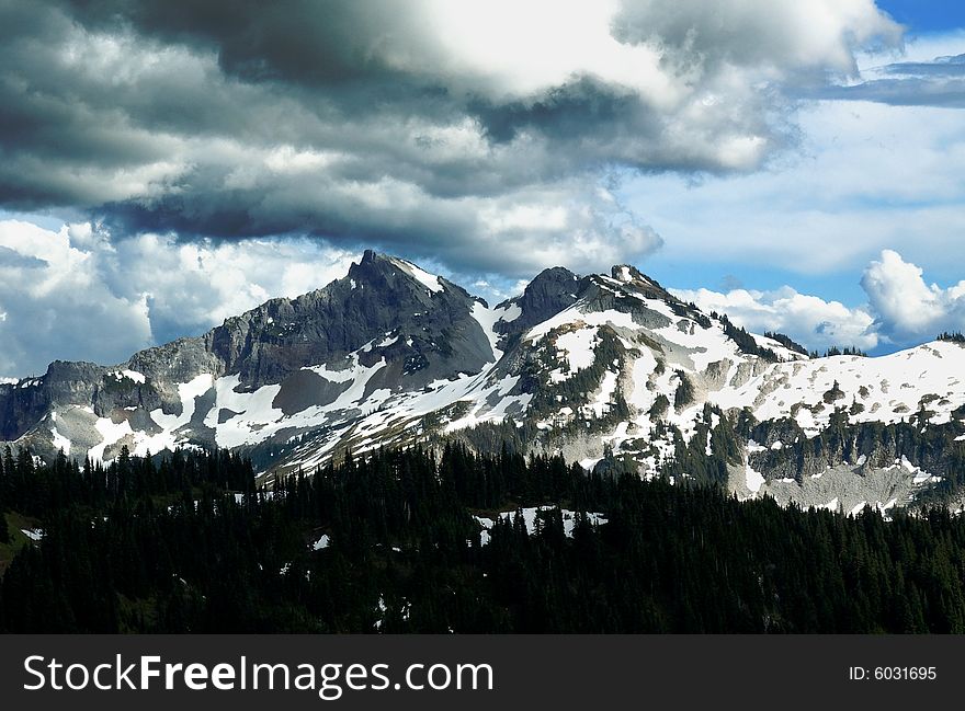 Mountain peaks of the Cascade range, Washington. Mountain peaks of the Cascade range, Washington
