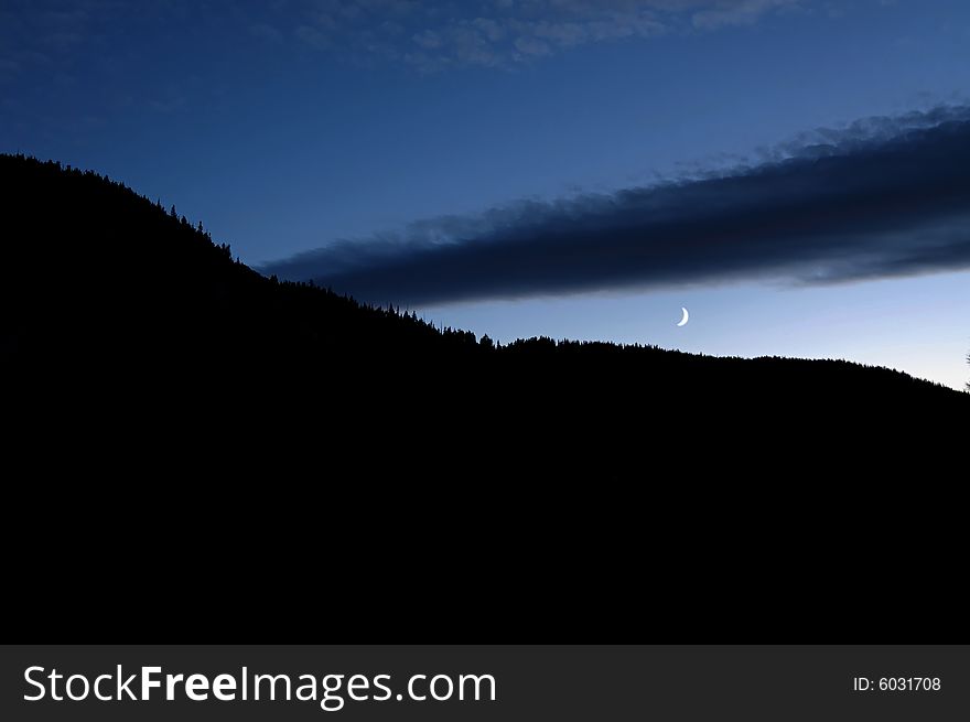 Moonrise at Squilchuck State Park, Washington