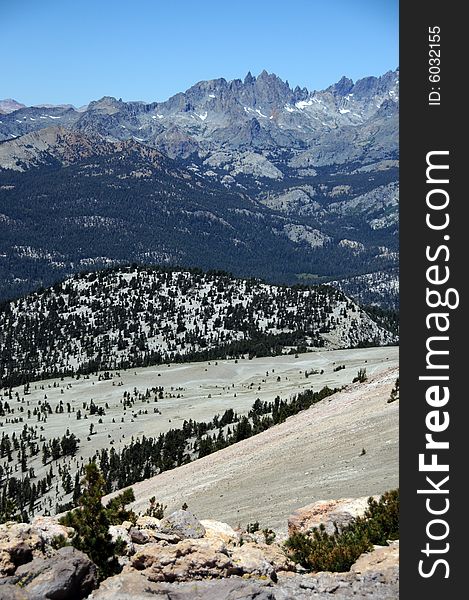 View from mammoth mountain in california