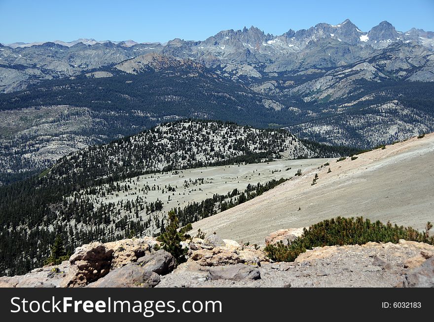 View from mammoth mountain in california