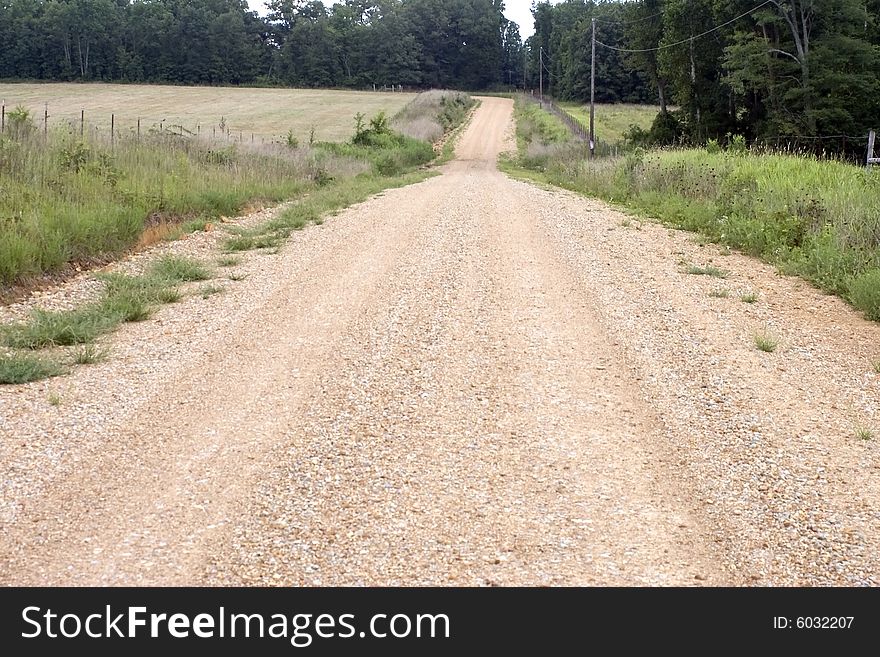 A country gravel road in north east Arkansas. A country gravel road in north east Arkansas