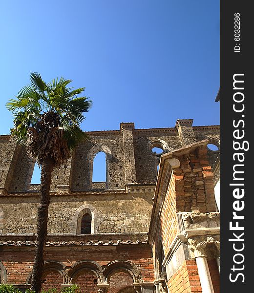 A good shot of one of the aisle of San Galgano abbey. A good shot of one of the aisle of San Galgano abbey