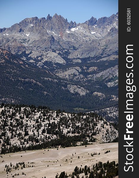 View from mammoth mountain in california