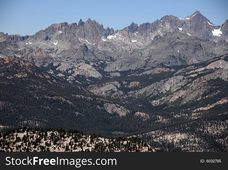 View from mammoth mountain in california