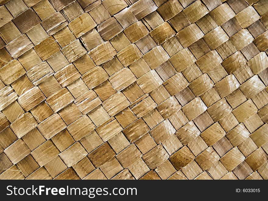 Close of of woven buri palm