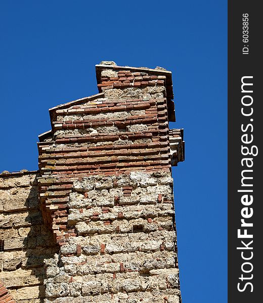 Beautiful image of a old chimney in blue sky