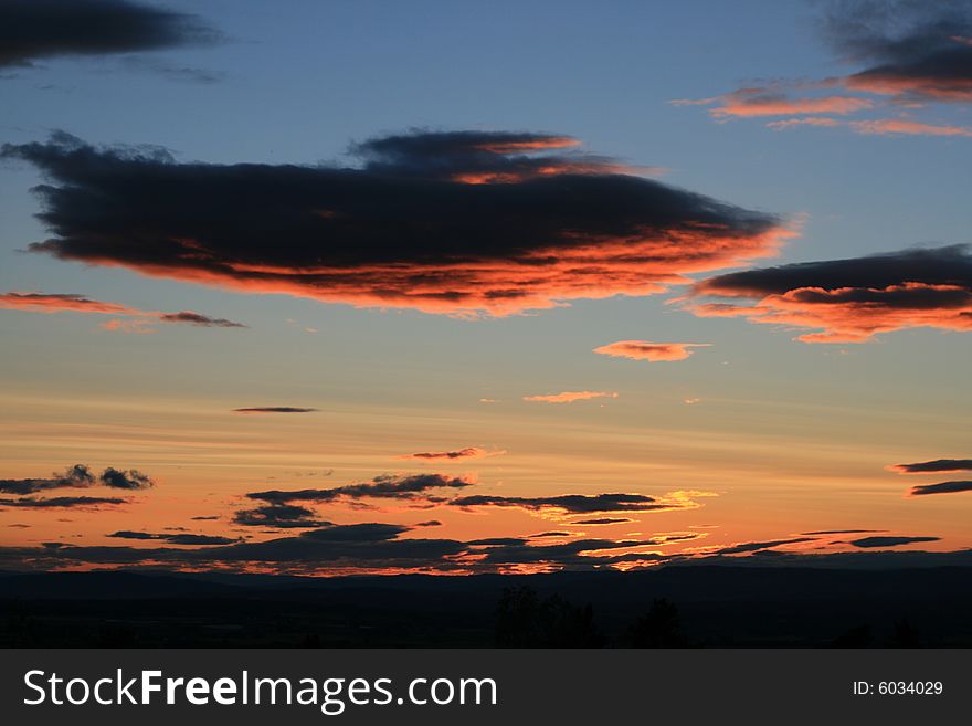 A beautiful clouds in sunset