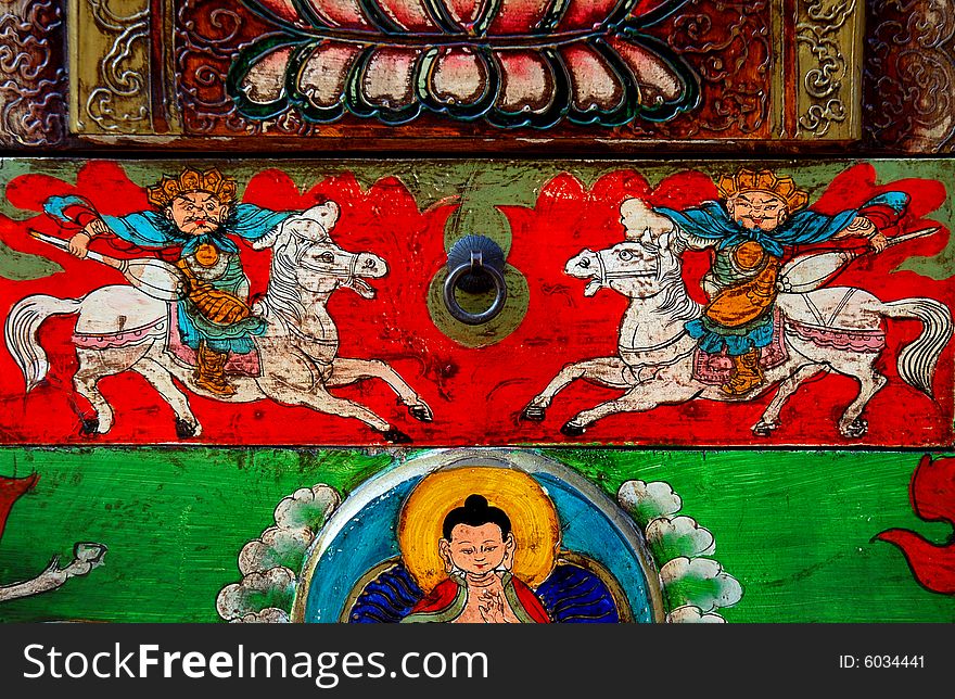 Close up of  Tibet painting  in China