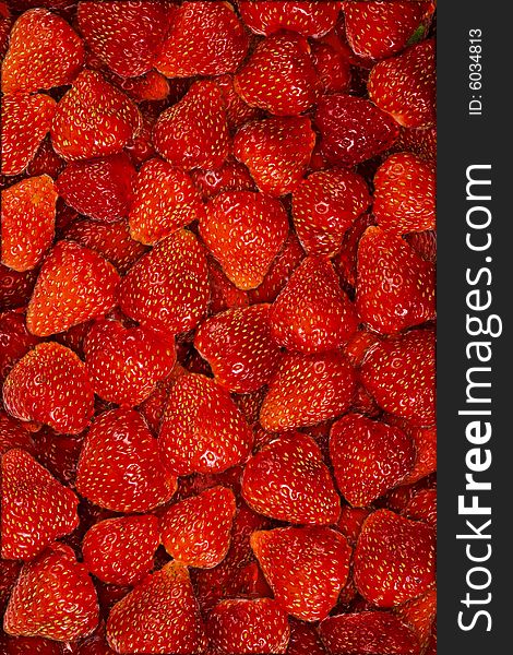 Juicy strawberries background from Kyrgizstan