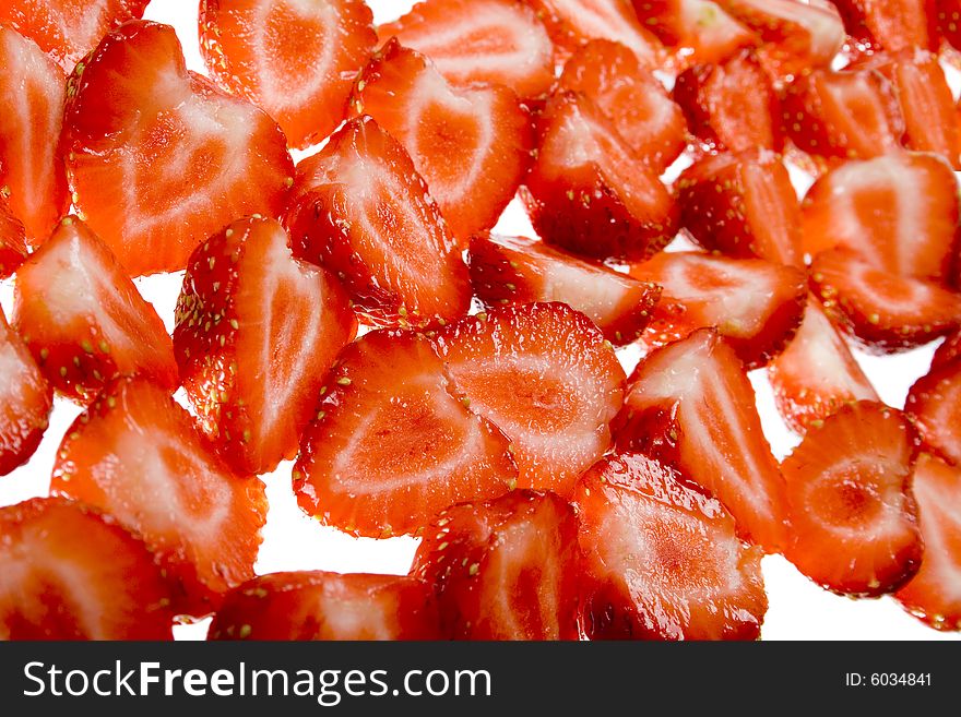 Juicy strawberries background from Kyrgizstan