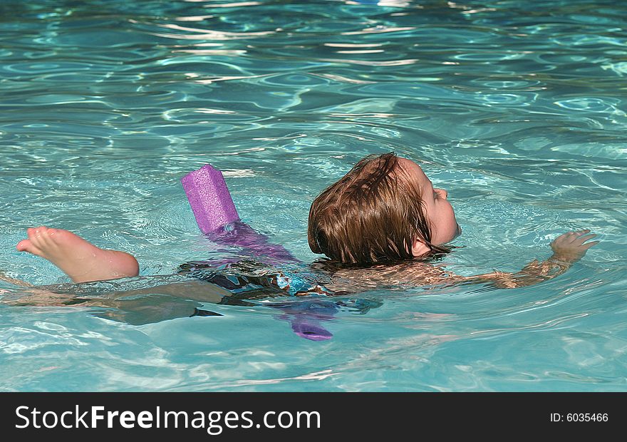 Young Girl Swimming
