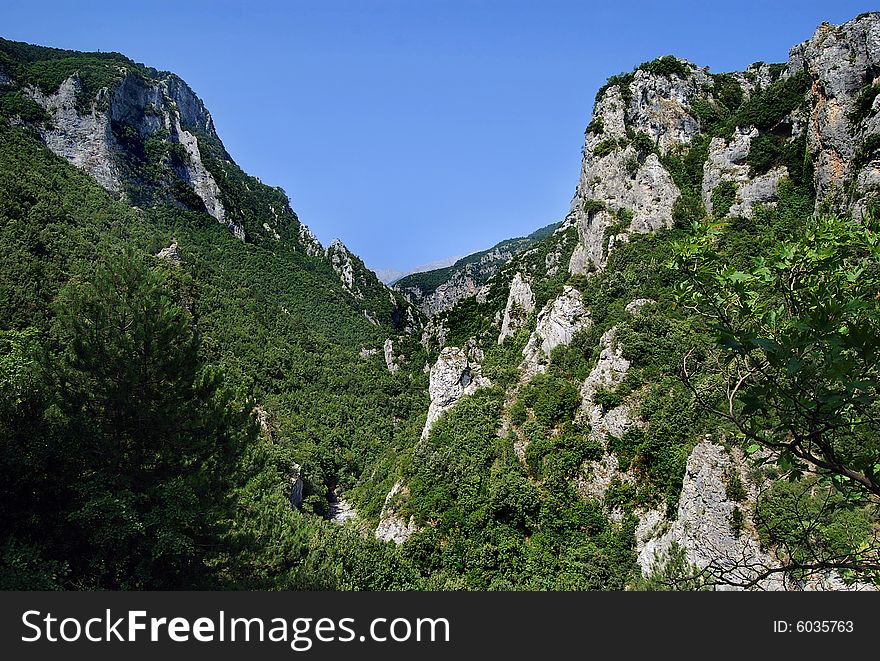 Mountain massif of Olympus in Greece. Mountain massif of Olympus in Greece