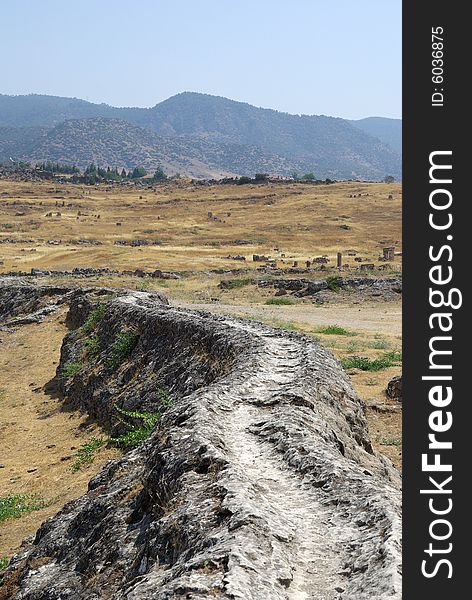 Aqueduct In Hierapolis/Pamukkale.