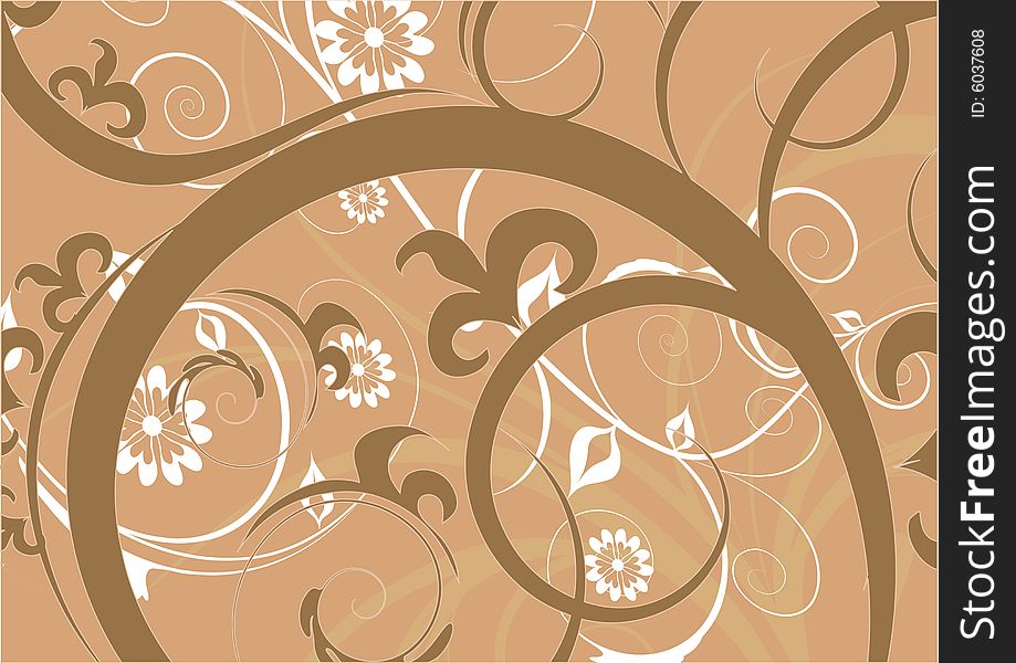 Brown and white design ornament