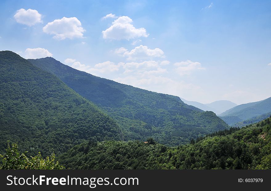 Beautiful view on Rhodope mountains from Bulgaria, Europe. Beautiful view on Rhodope mountains from Bulgaria, Europe