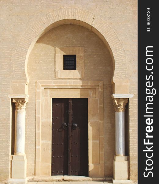 Traditional Tunisian Door in Kairouan.