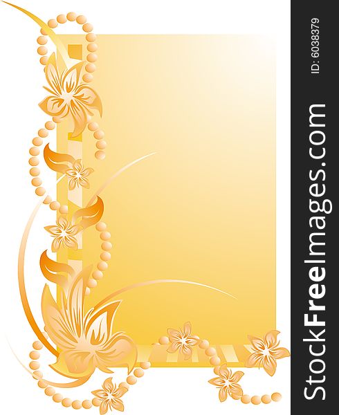 Floral Background Frame - Flower Compositon. Floral Background Frame - Flower Compositon