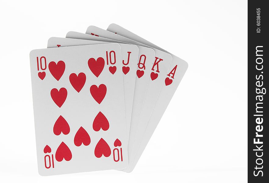 Playing cards isolated - Royal Flush