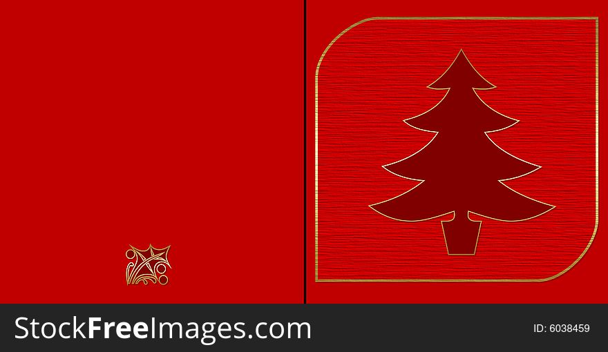 Card with illustration -Christmas theme. Card with illustration -Christmas theme