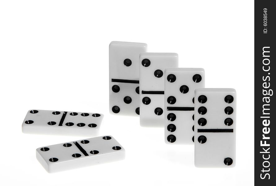 Dominoes On White Backgroun