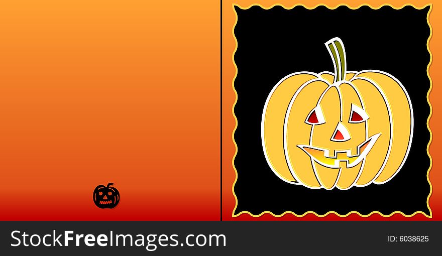 Halloween background with pumpkin-Frame. Halloween background with pumpkin-Frame