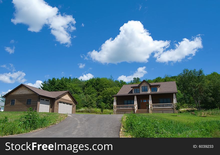 Modern american home front entrance