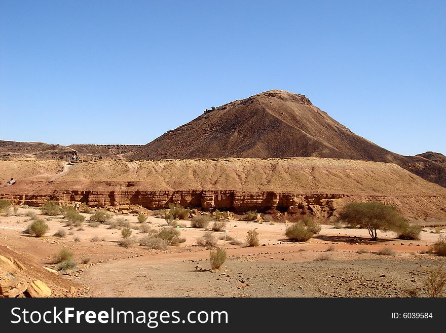 Hill in a Desert Terrain. Hill in a Desert Terrain