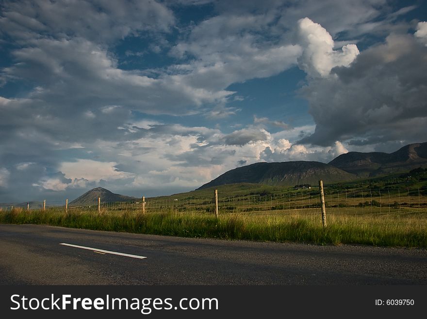 Empty road in connemara, co. galway. Empty road in connemara, co. galway