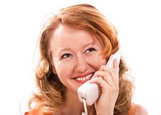 Girl Talking On The Phone Royalty Free Stock Images