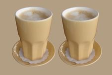 Two Cafe Latte Stock Image