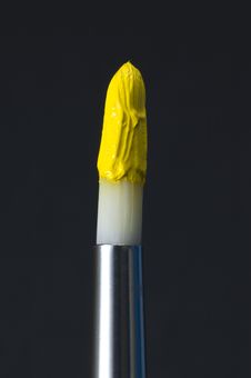 Yellow Paint Brush Stock Image Yellow Paint Brush Stock Image