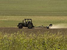 Tractor At Work Stock Photo Tractor At Work Stock Photo