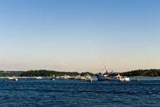 Seafair Log Boom On Lake Washington Royalty Free Stock Photography Seafair Log Boom On Lake Washington Royalty Free Stock Photography
