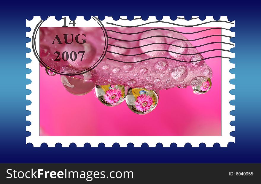 Isolated unname country stamp postage. Isolated unname country stamp postage
