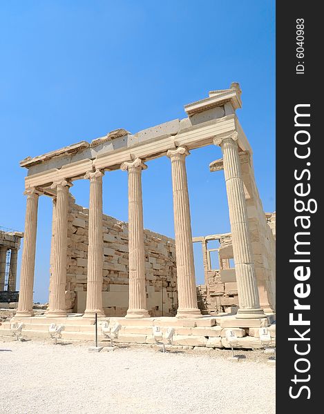 The Erechtheion in Acropolis, Greece. The Erechtheion in Acropolis, Greece