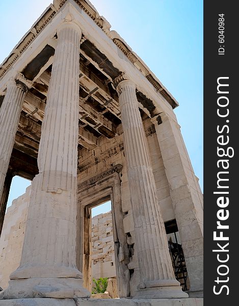 The Erechteion in Acropolis, Greece. The Erechteion in Acropolis, Greece