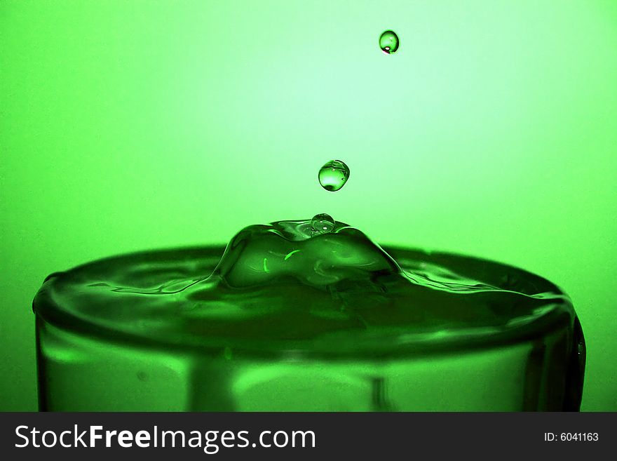 An studio isolated detail of a drop of water