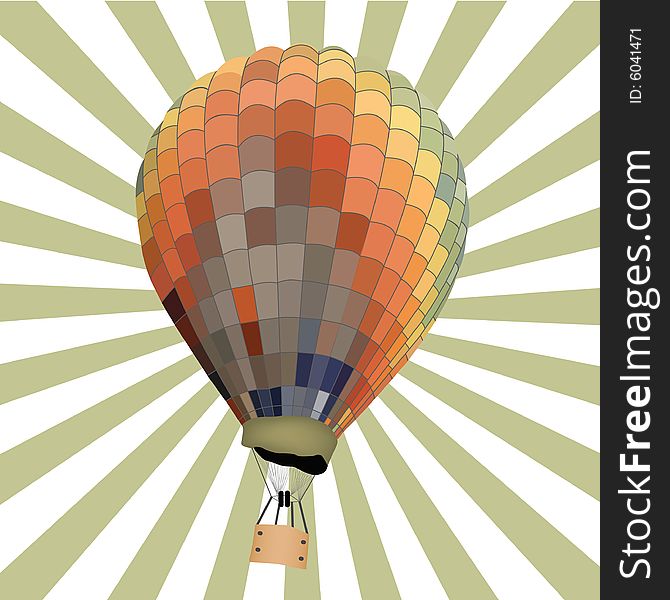 Vector illustration of balloon with abstract background