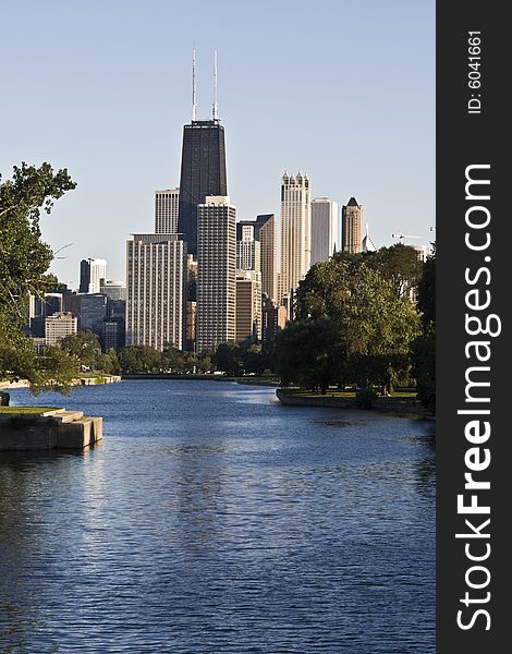 Downtown Chicago seen from north. Downtown Chicago seen from north.