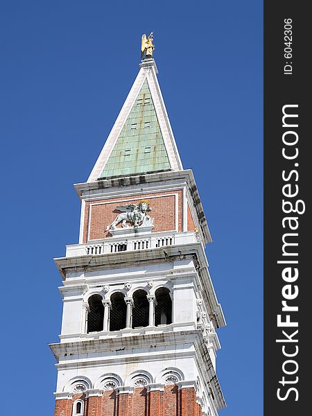 Fragment of Venice bell tower (Venice, Italy)