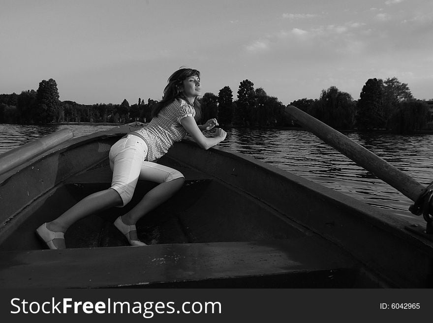 Girl on a boat