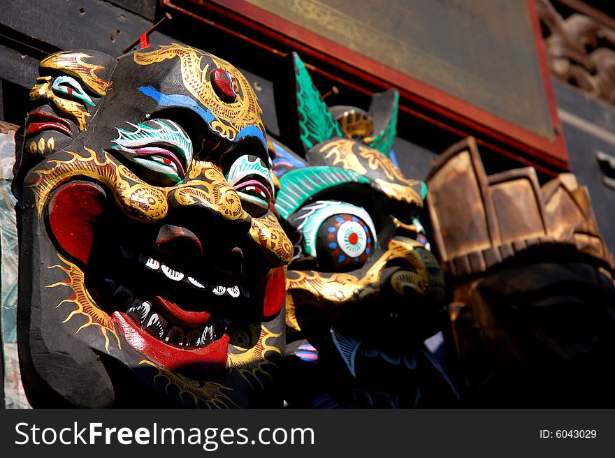 Ancient wooden carving in China