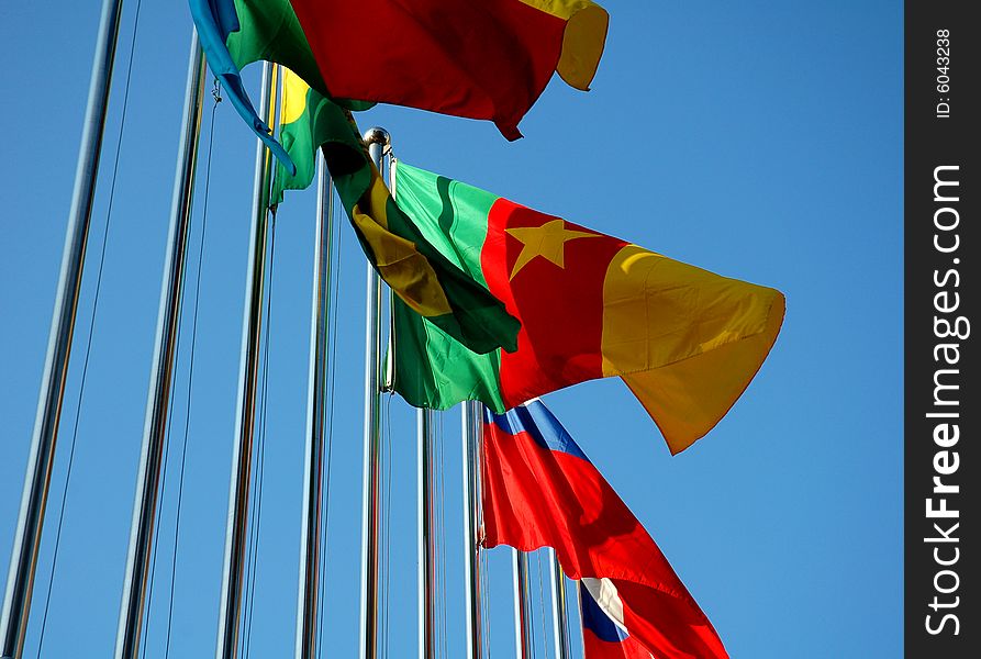 International Flag Stand at Beijing,China