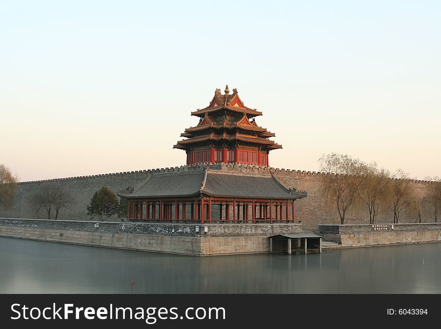 Outside Forbidden City in Beijing of China. Beijing's landmark, the Chinese government has restored the Temple of Heaven for the Beijing Olympics.