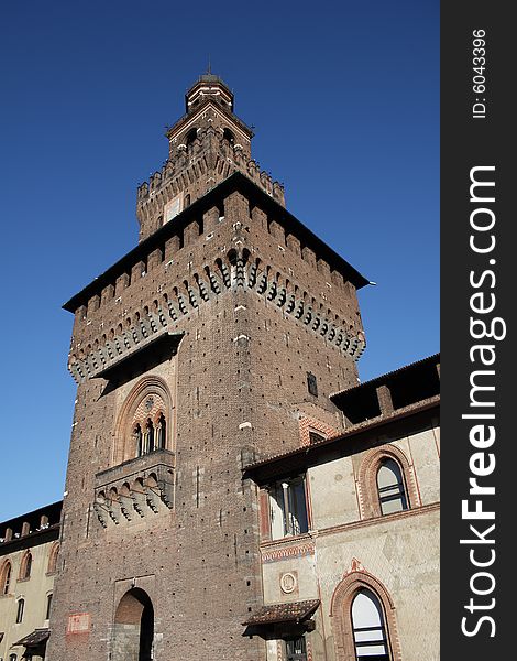 Inside the Castello Sforzesco in Milan - Italy